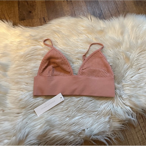 JONATHAN SIMKHAI Juliette Waffle Bralette In Chai - Picture 3 of 5